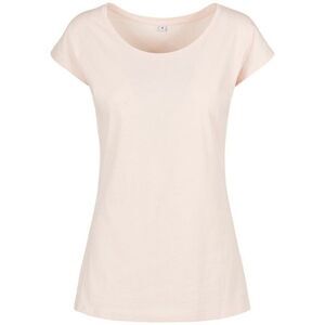 Build Your Brand Womens/Ladies Wide Neck / Pink